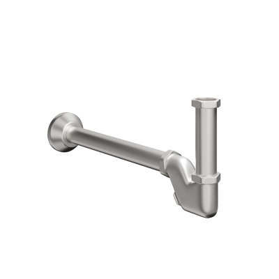 Сифон для раковины с декоративной накладкой, титановый атласный Сифон для раковины с декоративной накладкой, титановый атласный