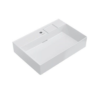 Раковина LOGICA мебельная\подвесная с одним отверстием 70, белая глянцевая Раковина LOGICA мебельная\подвесная с одним отверстием 70, белая глянцевая