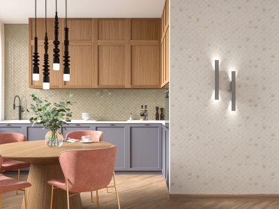 Обои виниловые Арабески мотив, бежевый светлый