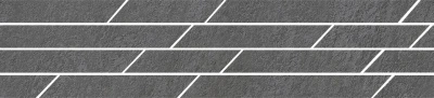 Бордюр Гренель серый темный мозаичный 46,8x9,8x1,1