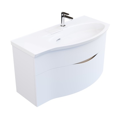 Тумба RIVA 100 см правая, белая матовая Тумба RIVA 100 см правая, белая матовая