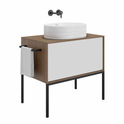 Раковина ARTBASIN Sabbia накладная 50, белая матовая
