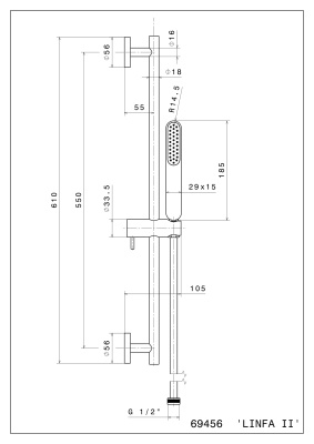 Душевая стойка OLE без выхода для подачи воды, хром глянец Душевая стойка OLE без выхода для подачи воды, хром глянец