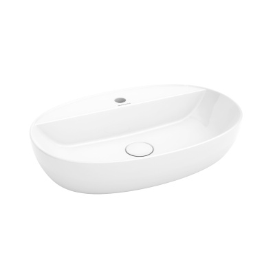 Раковина PLAZA накладная 60, белая глянцевая Раковина PLAZA накладная 60, белая глянцевая