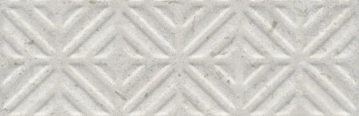 Бордюр Карму серый светлый матовый обрезной 30x9,6x1