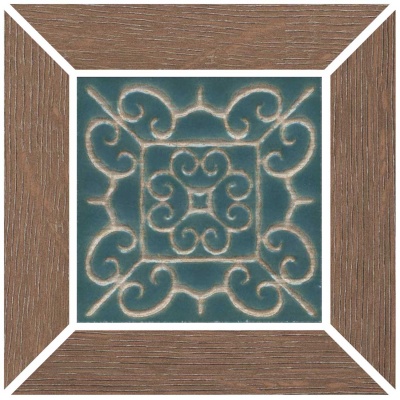 Декор Тровазо наборный коричневый матовый 13x13x0,9