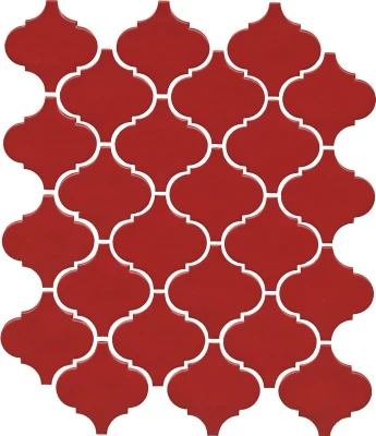 Авейру мозаичный красный глянцевый 26x30x0,7