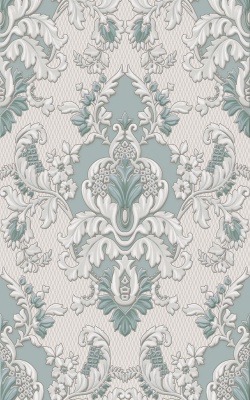 Декор Браганса голубой матовый 25x40x0,8