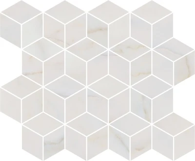 Декор Греппи белый мозаичный глянцевый 45x37,5x1
