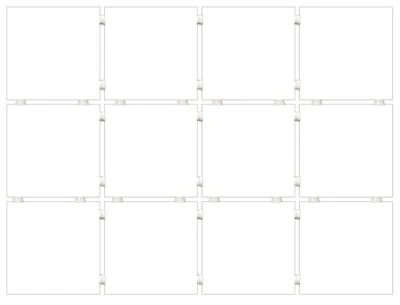 Конфетти белый глянцевый 29,8х39,8x0,7 из 12 частей 9,8x9,8