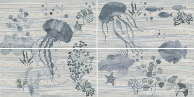 Панно Маритимос глянцевый (из 4 ч. разм. 30х60) обрезной 60x120x0,9