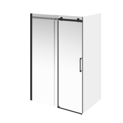 Душевая дверь CRISTALLO, раздвижная с функцией soft close, 140х210, матовый черный, упаковка 1/2 Душевая дверь CRISTALLO, раздвижная с функцией soft close, 140х210, матовый черный, упаковка 1/2