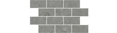 Декор Чеппо ди Гре мозаичный серый тёмный матовый обрезной 34,6x20x0,9