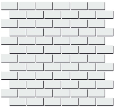 Декор Турнон белый мозаичный матовый 32x30x0,9