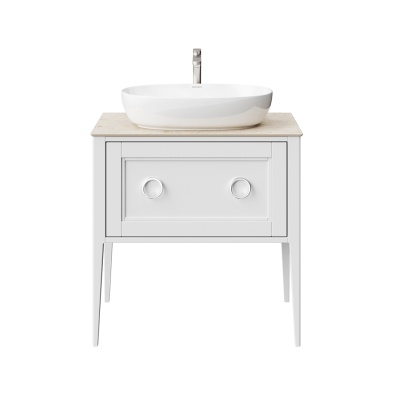 Тумба PLAZA Classic NEO напольная 1+1 ящик 80, белая матовая Тумба PLAZA Classic NEO напольная 1+1 ящик 80, белая матовая