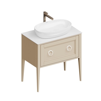 Тумба PLAZA Classic NEO напольная 1+1 ящик 80, капучино матовый Тумба PLAZA Classic NEO напольная 1+1 ящик 80, капучино матовый