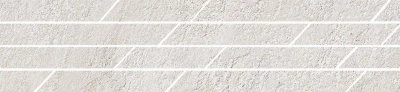 Бордюр Гренель серый светлый мозаичный 46,8x9,8x1,1