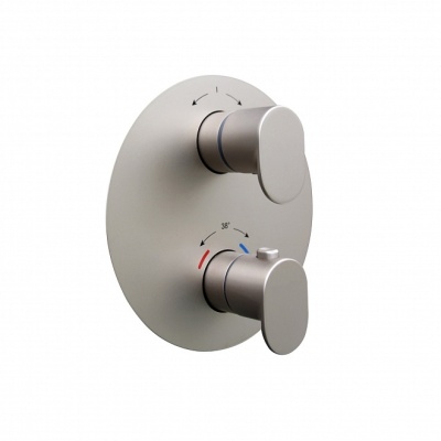 Встраиваемый термостатический смеситель для душа OLE с регулировкой температуры, титановый атласный Встраиваемый термостатический смеситель для душа OLE с регулировкой температуры, титановый атласный
