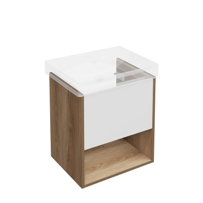 Тумба PRO подвесная 1 ящик 55, швейцарский вяз Тумба PRO подвесная 1 ящик 55, швейцарский вяз