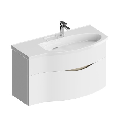 Тумба RIVA 100 см правая, белая матовая Тумба RIVA 100 см правая, белая матовая