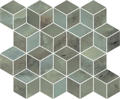 Декор Джардини зеленый мозаичный глянцевый 45x37,5x1
