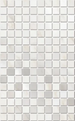 Декор Гран Пале белый мозаичный глянцевый 25x40x0,8