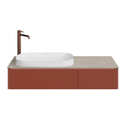 Тумба MAGICA подвесная 120, 2 ящика, венецианский красный матовый Тумба MAGICA подвесная 120, 2 ящика, венецианский красный матовый