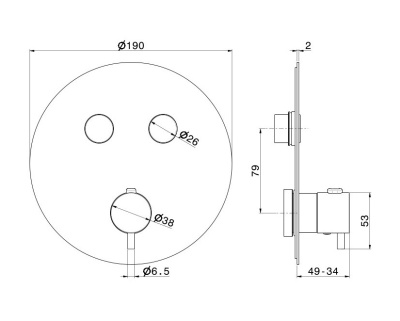 Комплект для душа ETERNA на 2 потока со встраиваемым термостатическим смесителем, верхней лейкой и ручным душем , нержавеющая сталь Комплект для душа ETERNA на 2 потока со встраиваемым термостатическим смесителем, верхней лейкой и ручным душем , нержавеющая сталь