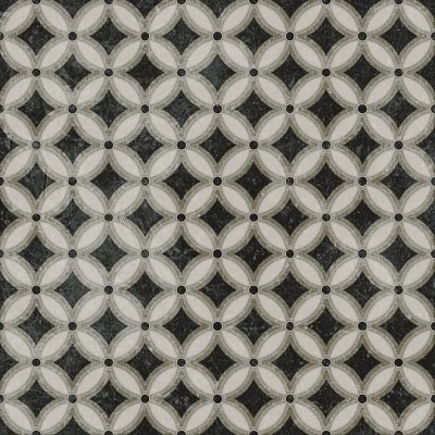 Декор Фреджио 2 черно-белый 20x20x0,8