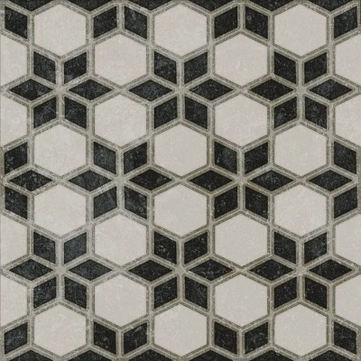 Декор Фреджио 4 черно-белый 20x20x0,8