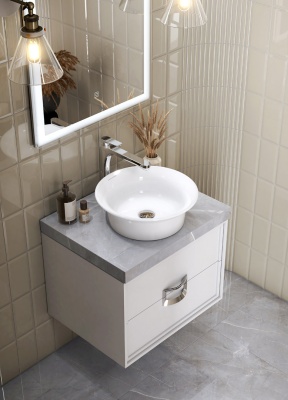 Раковина CANALETTO накладная 40, белая глянцевая Раковина CANALETTO накладная 40, белая глянцевая