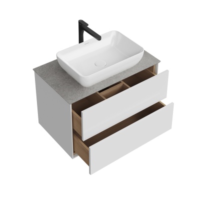 Тумба PLAZA Modern подвесная 80 белый 2 ящика Тумба PLAZA Modern подвесная 80 белый 2 ящика