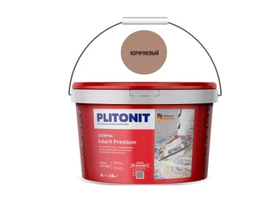 PLITONIT Colorit Premium затирка цементная биоцидная (КОРИЧНЕВЫЙ) - 2кг