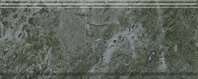 Бордюр Серенада зелёный глянцевый обрезной 30x12x1,3