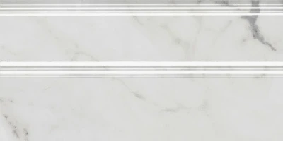Плинтус Коррер белый глянцевый обрезной 30x15x1,7