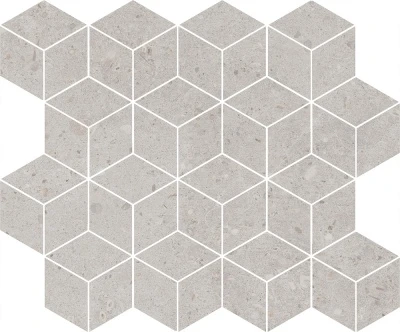 Декор Риккарди мозаичный серый светлый матовый 45x37,5x1