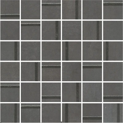 Декор Гварди 1 мозаичный антрацит матовый обрезной 30x30x0,9 из 36 частей 4,8х4,8