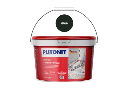 Затирка цементная PLITONIT COLORIT Premium (черная) - 2кг