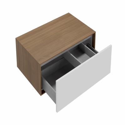 Тумба ATOLLO напольная/подвесная с ящиком 80, белая матовая