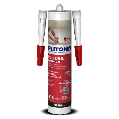 PLITONIT PlitoSil Premium высокоэластичный герметик (черный) - 310 мл