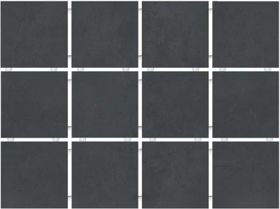 Амальфи черный матовый 29,8х39,8x0,7 из 12 частей 9,8x9,8