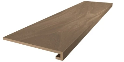 Ступень Монтиони коричневый матовый обрезной 33x119,5x0,9