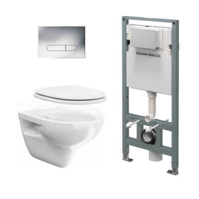 Комплект с подвесным унитазом XPRO, инсталляцией PRO и кнопкой управления хром Комплект с подвесным унитазом XPRO, инсталляцией PRO и кнопкой управления хром